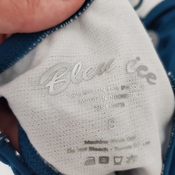 Pacific Blue Ruffled One Piece Swimsuit Green - Picture 3 of 4